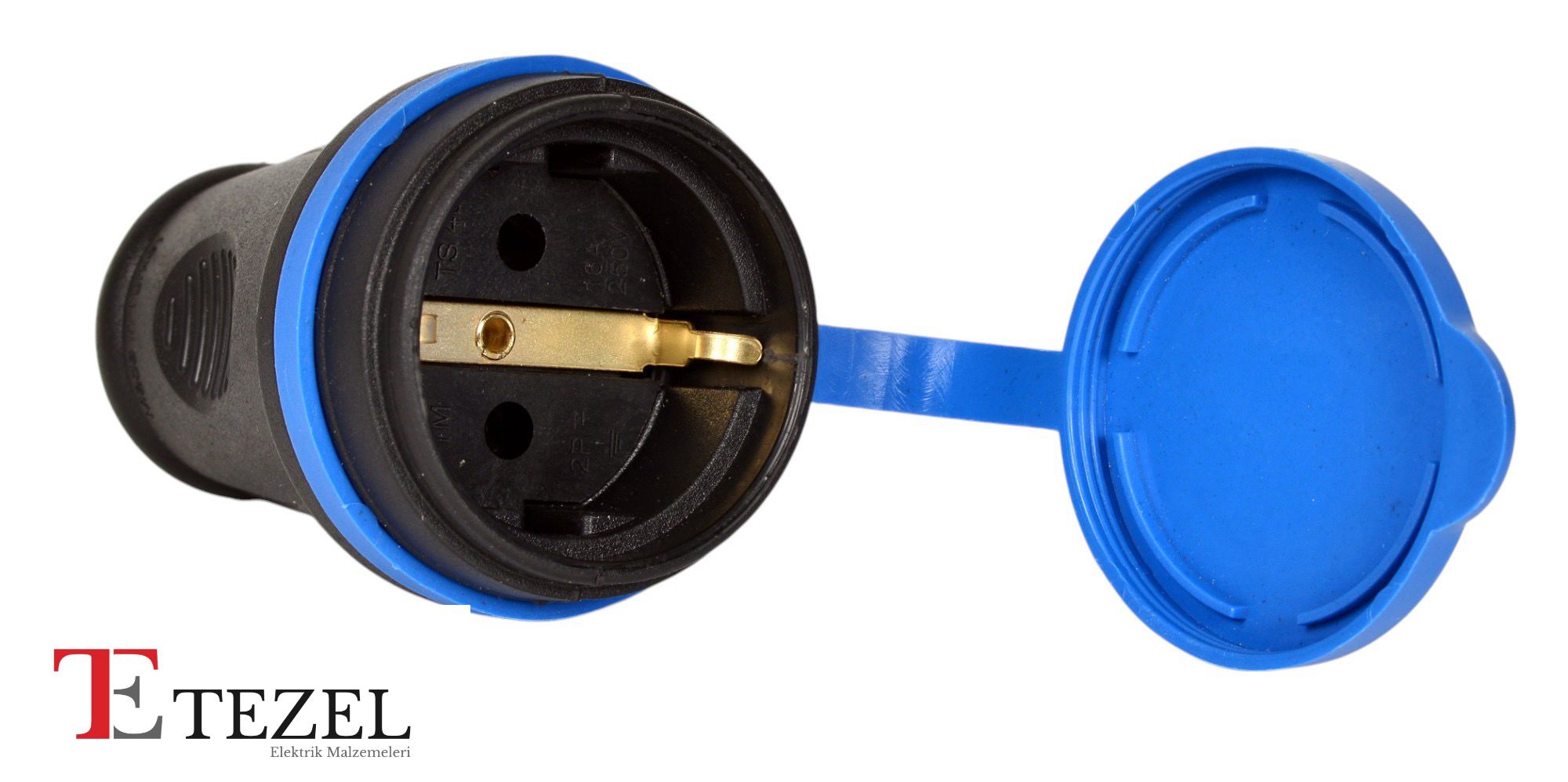 1x16 Kauçuk Dişi Fiş - Tezel Elektrik
