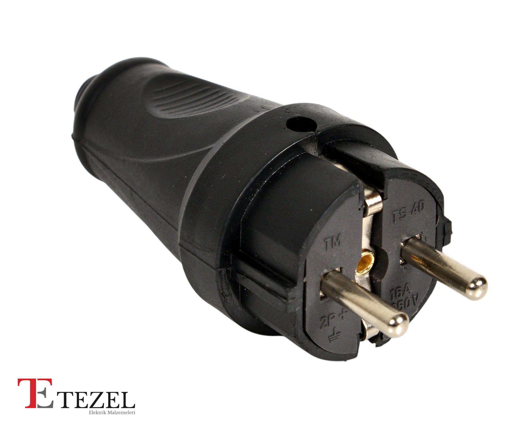 1x16 Kauçuk Erkek Fiş - Tezel Elektrik
